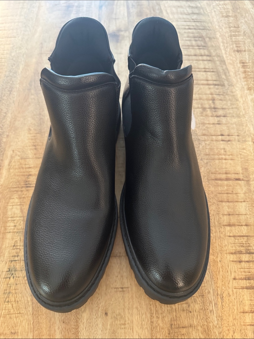 Marc Joseph New York Men's Black Faux Vegan Leather Slip-On Chelsea Boots NEW